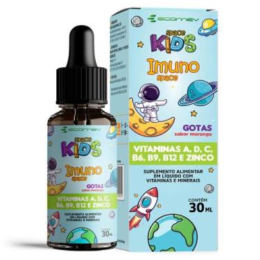 Imagem de Imuno Kids Blend de Vitaminas Infantil Gotas Sabor Morango 30ml Ecomev