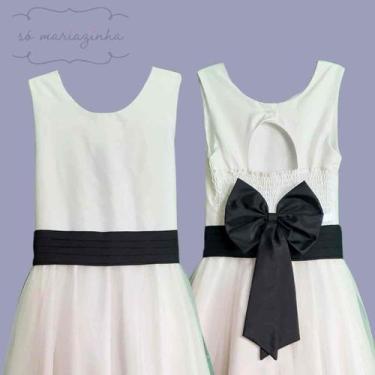 Imagem de Faixa Solta Prega Preto Com Laço Atrás - Só Mariazinha, 2 Anos, Preto