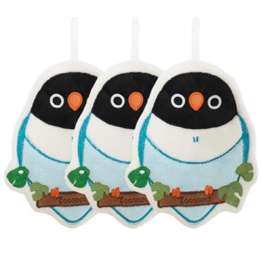 Imagem de Conjunto de 3 toalhas de mão de papagaio para banheiro: presentes para crianças, adolescentes, amantes de papagaios, toalhas de cozinha com padrão fofo, secando suas mãos, almofadas - toalhas de