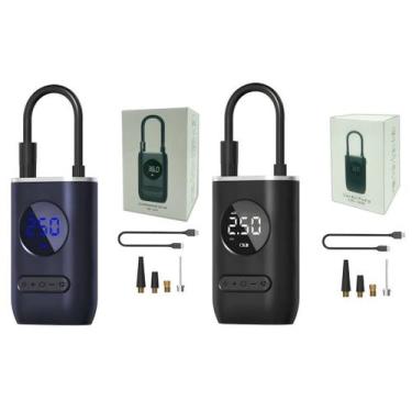 Imagem de Compressor De Ar Elétrico Portátil Digital Ncher Pneu Carro Moto Bike 