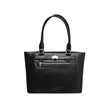 Imagem de Bolsa de Ombro Feminina Tote Torniquete Preta - Bagaggio, M, Preto