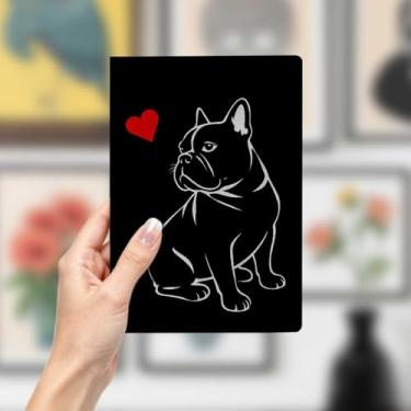 Imagem de Caderno de couro para cães, caderno A5 para anotações no escritório, agenda de 21 x 14,7 cm, agenda, diário de viagem, artigos para cães, presentes para amantes de cães 8