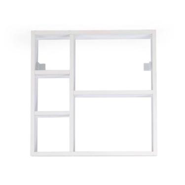 Imagem de Prateleira MDF Em Quadro Com Nichos Internos acompanha Kit Montagem - 