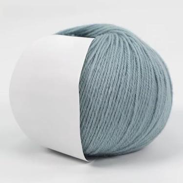 Imagem de Fio de lã premium, fio de tricô de peso médio para suéteres, cachecóis, chapéus macios e duráveis (ciano)