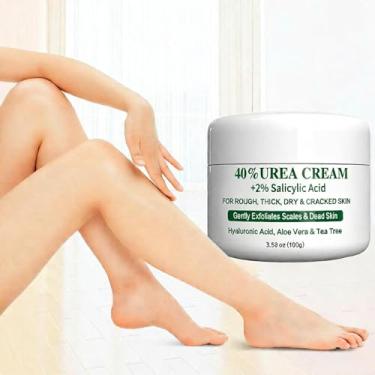 Imagem de Creme de ureia 40% para pés e mãos, creme de calos para calcanhares secos e rachados, creme para os pés, esfoliante suave, hidratante para cuidados com a pele, loção de ureia para pés, força máxima
