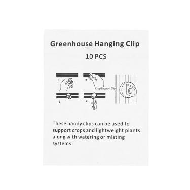Imagem de SIWOTED 10 unidades / conjunto Cabide de plástico para estufa Conjunto de clipes de suspensão com 10 ganchos para pendurar Cabides de plantas Gadgets para estufa Ferramenta de (Preta)