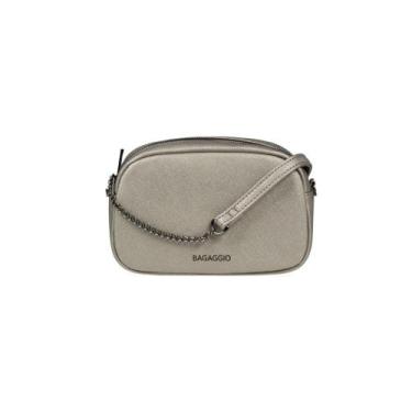 Imagem de Mini Bolsa Feminina Transversal Com Correntes Ônix - Bagaggio, Ônix, U