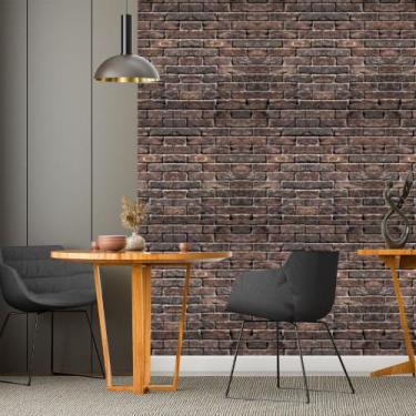 Imagem de Papel de Parede Adesivo Autocolante Decorativo Tijolo Envelhecido 10 M