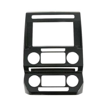 Imagem de TOTMOX Acabamento da capa de navegação interna - ABS Carbon Frame Center Console Navegação Protetor Preto Acessórios Decorativos Autodecorativos para F150 2015-2019