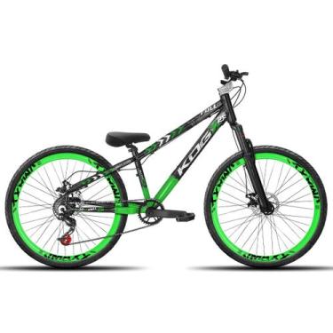 Imagem de Bicicleta aro 26 KOG Freeride, Preto, Verde 3