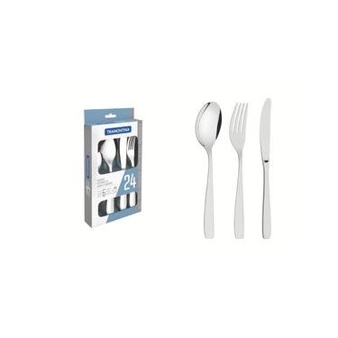 Imagem de Faqueiro Tramontina Cosmos em Aço Inox com Facas de Mesa 24 Peças