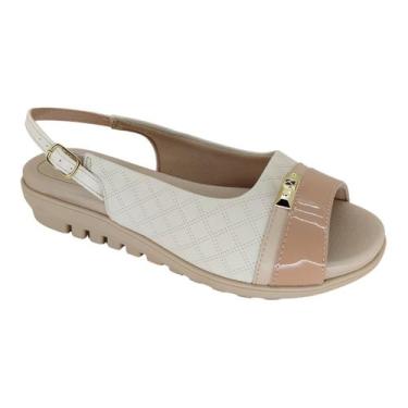 Imagem de Sandália Piccadilly Soft Matelasse 523011 - Feminino, Bege, 38