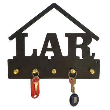 Imagem de Porta Chaves Lar Com 5 Ganchos E Dupla Face - 25cm