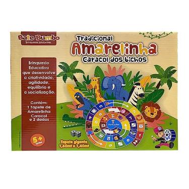 Imagem de Amarelinha Tradicional Caracol dos Bichos, Tapete Educativo Portátil, Brincadeira ar livre