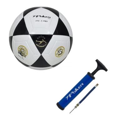 Imagem de KIT Bola de FUTEVOLEI Vulcanizada + Bomba de Inflar POKER