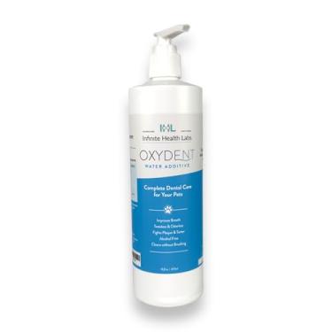 Imagem de Oxydent Solução de cuidados dentários premium para animais de estimação - Aditivo de água para animais de estimação e enxaguante bucal para limpeza de dentes - Elimine o mau hálito de cães e gatos -