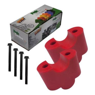 Imagem de Suporte Guidão Moto Mais Alto Universal Mancal - WM Peças, Vermelho