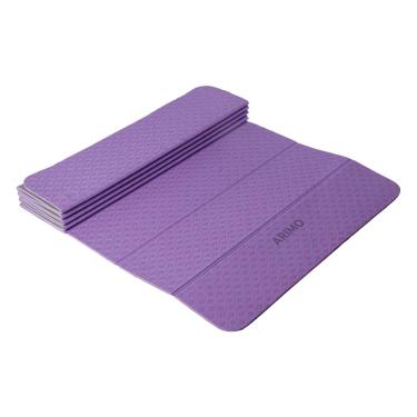 Imagem de ARIMO Tapete Yoga Mat Dobrável Antiderrapante TPE Ecológico Biodegradável Todos Os Tipos de Yoga/Pilates 181 x 61 cm x 6 mm (Lavanda)