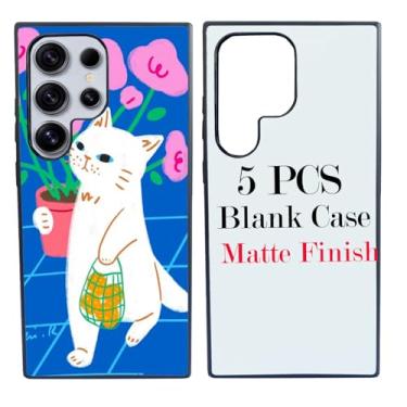 Imagem de JUSTRY Capa de telefone em branco de sublimação 5 peças para Samsung Galaxy S24 Ultra, capa 2D fácil de sublimar DIY capa de telefone de transferência de calor para impressão de borracha macia +