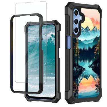 Imagem de Capa para celular Samsung Galaxy A16 5G de 6,7 polegadas com protetor de tela de vidro temperado de camada dupla TPU macio rígido PC bumper capa protetora resistente à prova de choque para Samsung A16