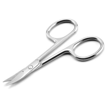 Imagem de Tesoura de manicure profissional de aço inoxidável para cutículas, precisão, beleza, cuidados para unhas, pelos faciais, sobrancelhas, cílios, pelos do nariz, A