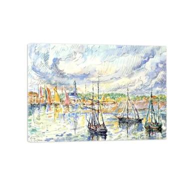 Imagem de Paul Signac Famosas Pinturas-Impressas em Tela-Porta 7-Moderno Pôster Decoração Sala de Estar e Quarto 50x70cm20x27in Tela Embrulhada