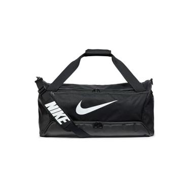 Imagem de Nike Bolsa esportiva unissex para treinamento Brasilia 9,5, Preto/Preto/Branco, Medium, Brasília 9,5