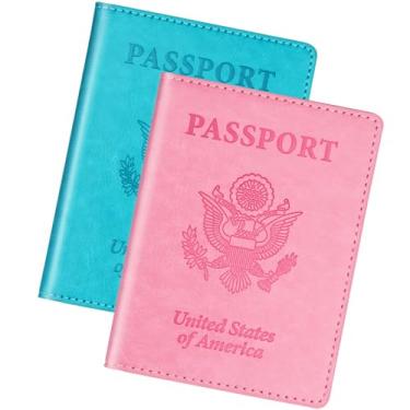 Imagem de Herain Suporte de passaporte, capa de passaporte, carteira de passaporte, para homens e mulheres, capa de passaporte, protetor de livro de passaporte, combo de porta-cartão de passaporte e vacina