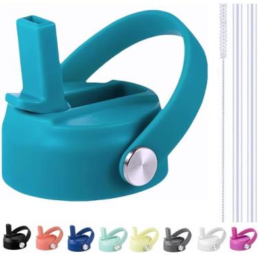 Imagem de KMN Tampa de canudo para Hydro Flask boca larga, tampas com canudos para Hydroflask 12 16 18 20 32 1,134 g, tampa de substituição para Hydroflask, acessórios de tampa de garrafa esportiva superior