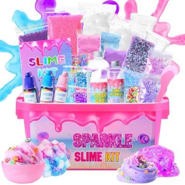 Imagem de Slime Kit Inksbui Confetti, Glimmer Crunchy, Foam, Jelly Cubes
