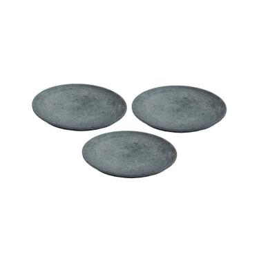 Imagem de Kit 3 Pratos Raso Redondo Pedra Sabão Sobremesa E Bolos 26Cm. - Qualidade Garantida!