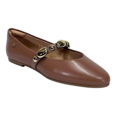Imagem de Sapatilha Santinelli Mary Jane Bico Redondo 1628-022 Mocha Mousse-Feminino