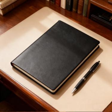 Imagem de A5 Caderno contábil de contabilidade de negócios, caderno de despesas, diário financeiro para escritório e negócios (preto)