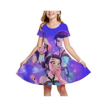 Imagem de Vestido Infantil Leve Com Estampa De Desenho Animado, Moda De Verão, V