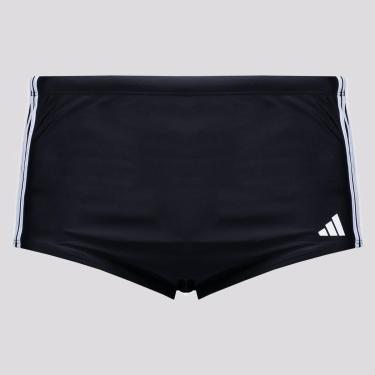 Imagem de Sunga Adidas 3S Preta e Branca-Masculino