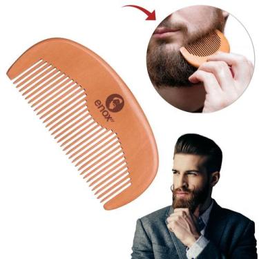 Imagem de Pente De Madeira - Meia Lua - Pequeno Para Barba E Cabelo - Belliz