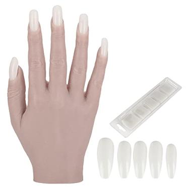 Imagem de Manequim de prática de manicure, junta flexível, fácil de limpar, silicone macio, treinamento de unhas para salão de unhas(02)