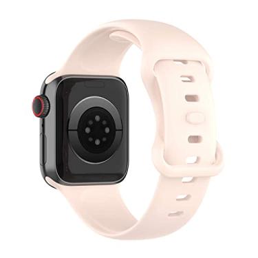 Imagem de Pulseira Sport Borboleta compatível com Apple Watch 45mm 44mm 42mm - Marca LTIMPORTS (Areia Rose [Tam. G])