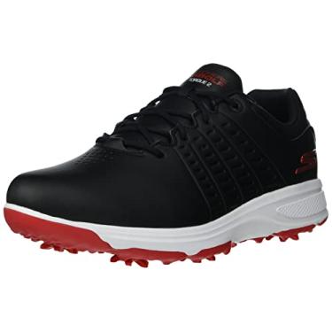 Imagem de Skechers Sapato de golfe masculino à prova d'água, Sola preta/vermelha, 12.5
