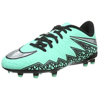 Imagem de Nike Jr Hypervenom Phelon II FG Soccer Shoes (Grn GLW/Mtllc Slvr-Hypr Orng-B, 5.5Y)