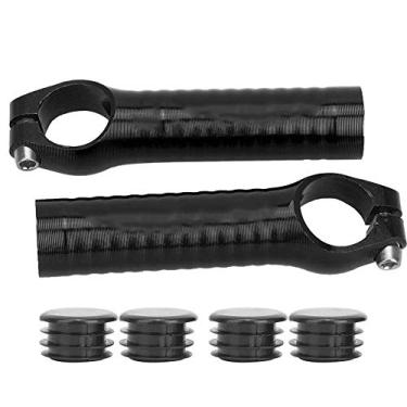 Imagem de VGEBY Handlebar Ends, 1 Pair Aluminum Alloy Bike Handlebar Grips Cycling Handlebar Bar Ends for Road Mountain Bikes(Black)