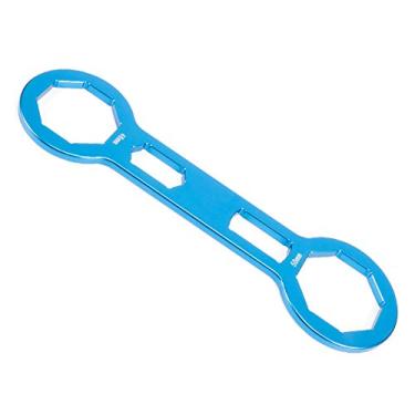 Imagem de Chave do amortecedor dianteiro, chave de ajuste do garfo, ferramenta de reparo do garfo, fácil de remover e instalar 2 tamanhos de chave durável para o seu veículo para carro(Azul)