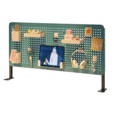 Imagem de Painel Porta-Ferramentas Pegboard de armazenamento de mesa de estudo, minimalista, armazenamento de mesa para pequenos itenspegboard de metal (Color : Blue, Size : Large)