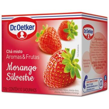 Imagem de Dr. Oetker Chá Misto, Aromas e Frutas, Sabor Morango Silvestre, Bebida Quente de Simples Preparo, 10 Sachês