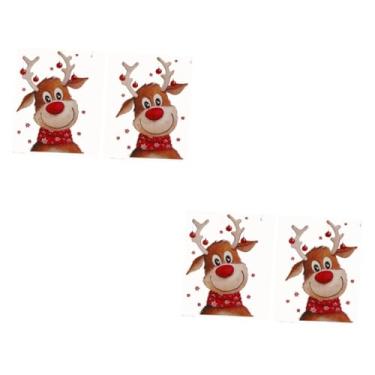 Imagem de Operitacx 4 Pcs Prensa Térmica de Natal apliques de transferência de calor de alce artesanato de presépio para crianças adesivos apliques de natal remendos de vestuário o ferro
