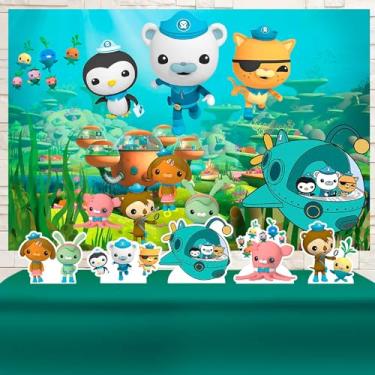 Imagem de Kit Decoração Festa de Aniversário Infantil Painel + Displays Octonautas