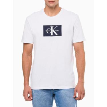 Imagem de Camiseta Calvin Klein Jeans Logo Branca CKJM105-0900-Masculino