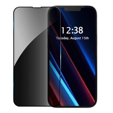 Imagem de GANGANPRO Pacote com 1 protetor de tela de privacidade compatível com OPPO Realme C55, HD preto 9H, cobertura antiespião vidro temperado privado