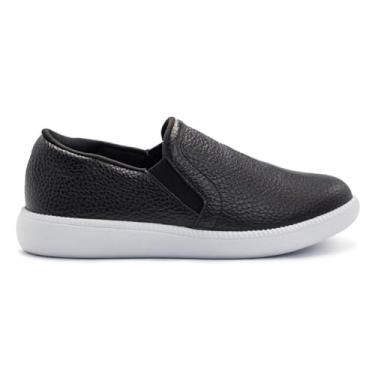 Imagem de Tênis Usaflex Feminino Slip On Couro Conforto Casual Preto Aj0207001 33