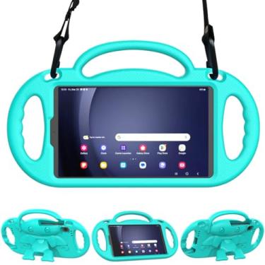 Imagem de RTOBX Capa infantil para Samsung Galaxy Tab A11 2025 / A9 8,7 polegadas 2023 (SM-X110/X115/X117) e Galaxy Tab A7 Lite 8,7 polegadas 2021, com alça de ombro, capa com suporte à prova de choque para
